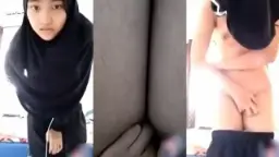 VCS Aisyah Daun Masih Muda Hijab Hitam Video by TubeV