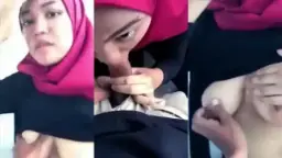 Bokep Ukhti Hijab Merah Crot di Mulut Video by TubeV