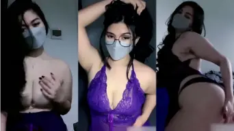 Zara Gladys Lingerie Ungu Ebot Video by BOKEPSIN